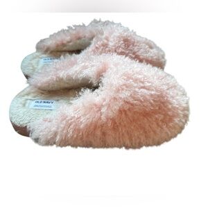 Old Navy Blush Fuzzy Slippers
